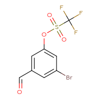 Chemical structure of 3-bromo-5-formylphenyl trifluoromethanesulfonate - CSSB21009712073