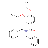 Chemical structure of N,N-dibenzyl-3,4-diethoxybenzamide - CSSB00034988678