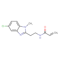 Chemical structure of N-[2-(5-chloro-1-methyl-1H-1,3-benzodiazol-2-yl)ethyl]prop-2-enamide - CSSB01802075891