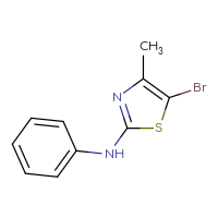 Chemical structure of 5-bromo-4-methyl-N-phenyl-1,3-thiazol-2-amine - CSSB00010908688