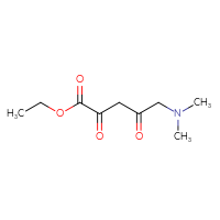 Chemical structure of ethyl 5-(dimethylamino)-2,4-dioxopentanoate - CSSB20591803875