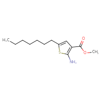 Chemical structure of methyl 2-amino-5-heptylthiophene-3-carboxylate - CSSB02169156570