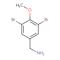 Chemical structure of 1-(3,5-dibromo-4-methoxyphenyl)methanamine - CSSB00011339467