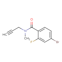 Chemical structure of 4-bromo-2-fluoro-N-methyl-N-(prop-2-yn-1-yl)benzamide - CSSB00013048407