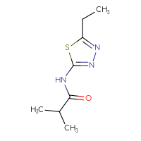 Chemical structure of N-(5-ethyl-1,3,4-thiadiazol-2-yl)-2-methylpropanamide - CSSB00000152358