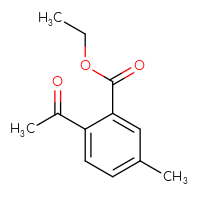 Chemical structure of ethyl 2-acetyl-5-methylbenzoate - CSSB03554933820