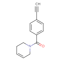Chemical structure of 1-(4-ethynylbenzoyl)-1,2,3,6-tetrahydropyridine - CSSB01992654584