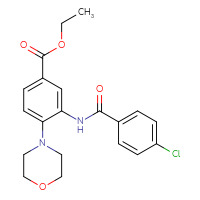 Chemical structure of ethyl 3-(4-chlorobenzamido)-4-(morpholin-4-yl)benzoate - CSSB00121599035