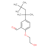 Chemical structure of 2-(2-hydroxyethoxy)-5-(2,4,4-trimethylpentan-2-yl)benzaldehyde - CSSB21322982644