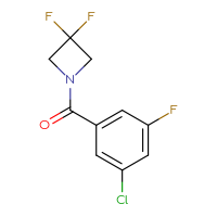 Chemical structure of 1-(3-chloro-5-fluorobenzoyl)-3,3-difluoroazetidine - CSSB01994603156