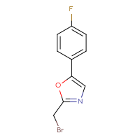 Chemical structure of 2-(bromomethyl)-5-(4-fluorophenyl)-1,3-oxazole - CSSB00000203783