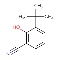 Chemical structure of 3-tert-butyl-2-hydroxybenzonitrile - CSSB00009886286