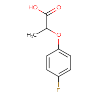 Chemical structure of 2-(4-fluorophenoxy)propanoic acid - CSSB00000203723