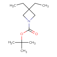 Chemical structure of tert-butyl 3,3-diethylazetidine-1-carboxylate - CSSB00015404685