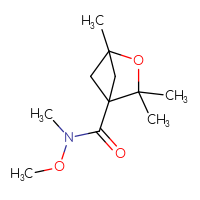 Chemical structure of N-methoxy-N,1,3,3-tetramethyl-2-oxabicyclo[2.1.1]hexane-4-carboxamide - CSSB01148881221