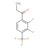 Chemical structure of 1-[2,3-difluoro-4-(trifluoromethyl)phenyl]propan-1-one - CSSB20813963507