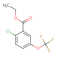 Chemical structure of ethyl 2-chloro-5-(trifluoromethoxy)benzoate - CSSB00150700423