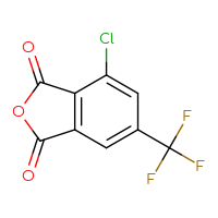 Chemical structure of 4-chloro-6-(trifluoromethyl)-1,3-dihydro-2-benzofuran-1,3-dione - CSSB03559775686
