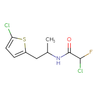 Chemical structure of 2-chloro-N-[1-(5-chlorothiophen-2-yl)propan-2-yl]-2-fluoroacetamide - CSSB21332170430