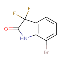 Chemical structure of 7-bromo-3,3-difluoro-2,3-dihydro-1H-indol-2-one - CSSB00010713284