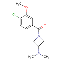 Chemical structure of 1-(4-chloro-3-methoxybenzoyl)-N,N-dimethylazetidin-3-amine - CSSB02005632462