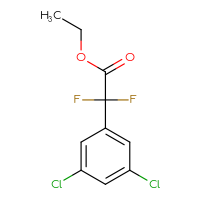Chemical structure of ethyl 2-(3,5-dichlorophenyl)-2,2-difluoroacetate - CSSB00010203327