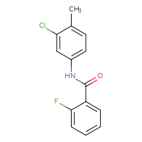 Chemical structure of N-(3-chloro-4-methylphenyl)-2-fluorobenzamide - CSSB00000580563