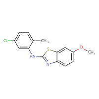 Chemical structure of N-(5-chloro-2-methylphenyl)-6-methoxy-1,3-benzothiazol-2-amine - CSSB00020652156