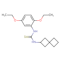Chemical structure of 1-(2,5-diethoxyphenyl)-3-{spiro[3.3]heptan-2-yl}thiourea - CSSB00212163837