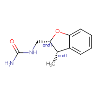 Chemical structure of rac-{[(2R,3S)-3-methyl-2,3-dihydro-1-benzofuran-2-yl]methyl}urea - CSSB15202547491