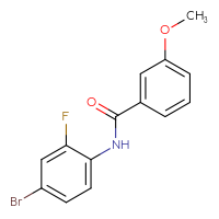 Chemical structure of N-(4-bromo-2-fluorophenyl)-3-methoxybenzamide - CSSB00000482719