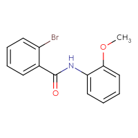 Chemical structure of 2-bromo-N-(2-methoxyphenyl)benzamide - CSSB00000580117