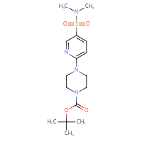 Chemical structure of tert-butyl 4-[5-(dimethylsulfamoyl)pyridin-2-yl]piperazine-1-carboxylate - CSSB00414901925