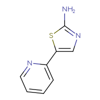 Chemical structure of 5-(pyridin-2-yl)-1,3-thiazol-2-amine - CSSB00000723614