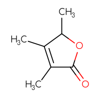 Chemical structure of 3,4,5-trimethyl-2,5-dihydrofuran-2-one - CSSB00009855420