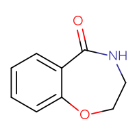 Chemical structure of 2,3,4,5-tetrahydro-1,4-benzoxazepin-5-one - CSSB00000749552