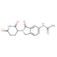Chemical structure of N-[2-(2,6-dioxopiperidin-3-yl)-3-oxo-2,3-dihydro-1H-isoindol-5-yl]acetamide - CSSB06744562700
