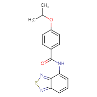 Chemical structure of N-(2,1,3-benzothiadiazol-4-yl)-4-(propan-2-yloxy)benzamide - CSSB00046163168