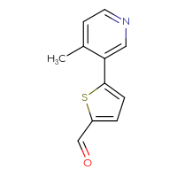 Chemical structure of 5-(4-methylpyridin-3-yl)thiophene-2-carbaldehyde - CSSB00010389205