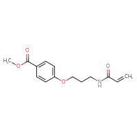Chemical structure of methyl 4-[3-(prop-2-enamido)propoxy]benzoate - CSSB21332069931