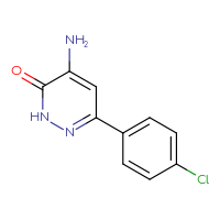 Chemical structure of 4-amino-6-(4-chlorophenyl)-2,3-dihydropyridazin-3-one - CSSB00010187112