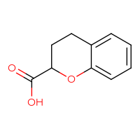 Chemical structure of 3,4-dihydro-2H-1-benzopyran-2-carboxylic acid - CSSB00000065239
