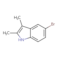 Chemical structure of 5-bromo-2,3-dimethyl-1H-indole - CSSB00012262263