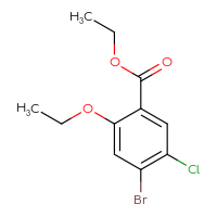 Chemical structure of ethyl 4-bromo-5-chloro-2-ethoxybenzoate - CSSB00033063540