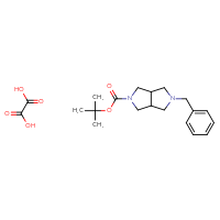 Chemical structure of oxalic acid; tert-butyl 5-benzyl-octahydropyrrolo[3,4-c]pyrrole-2-carboxylate - CSSB00132311430
