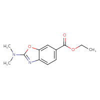 Chemical structure of ethyl 2-(dimethylamino)-1,3-benzoxazole-6-carboxylate - CSSB00133345138