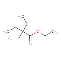 Chemical structure of ethyl 2-(chloromethyl)-2-ethylbutanoate - CSSB00009900826