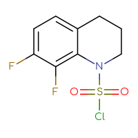 Chemical structure of 7,8-difluoro-1,2,3,4-tetrahydroquinoline-1-sulfonyl chloride - CSSB15004700992
