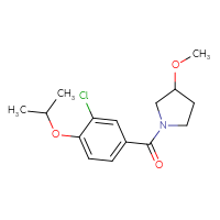 Chemical structure of 1-[3-chloro-4-(propan-2-yloxy)benzoyl]-3-methoxypyrrolidine - CSSB06461483105