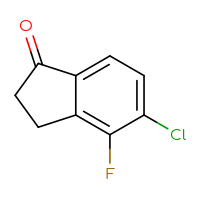 Chemical structure of 5-chloro-4-fluoro-2,3-dihydro-1H-inden-1-one - CSSB00012184674